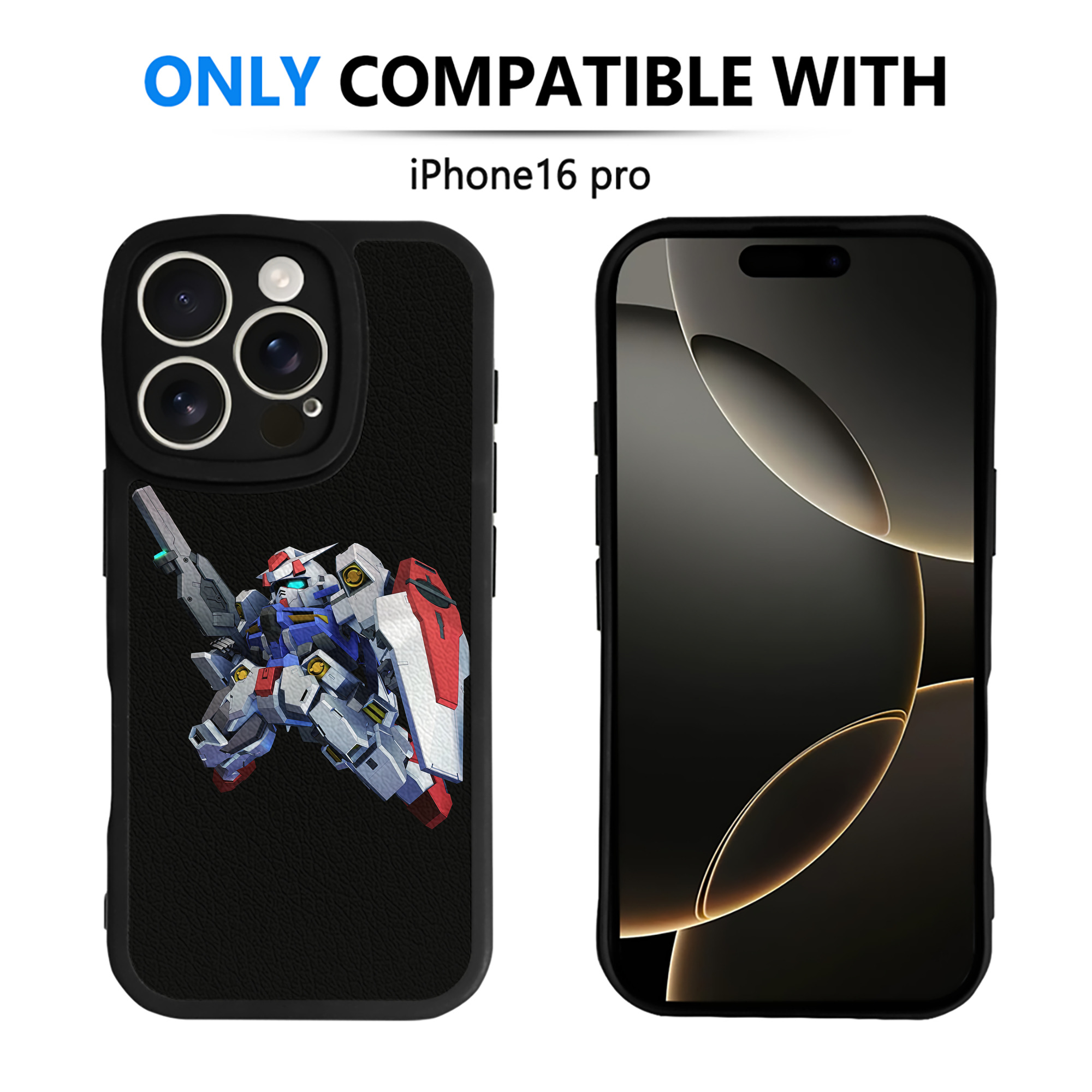 （画像用） 機動戦士ガンダム Mobile Suit Gundam 【iPhone 16シリーズ対応】シリコンスマホケース（レザー調） 材質：シリコン